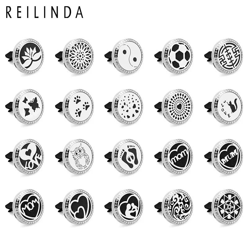 

Wholesale Rhinestone Car Perfume Diffuser 316L Stainless Steel Aromatherapy Essential Oil Diffuser Lockets AH121-140