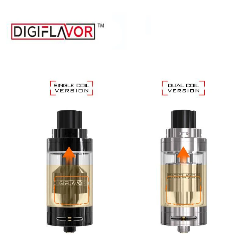 

IN STOCK !! Digiflavor Fuji GTA Single Coil Version 6ml Tank Dual Coil Version 5.5ML Airflow Straight to coil Easy To Wick