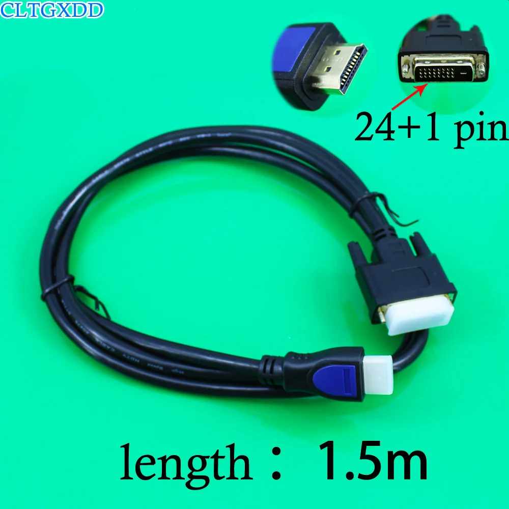 

cltgxdd HDMI to DVI-D 24+1 pin adapter cables 3D1080p for LCD for DVD for HDTV XBOX PS3 short cable