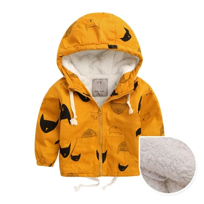 DIMUSI/весенне-осенние куртки-бомберы для мальчиков; модные тонкие куртки; детская одежда; Повседневная ветровка с капюшоном для маленьких девочек 10 лет - Цвет: Yellow Thick