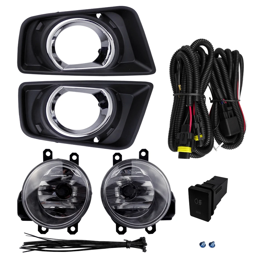 

For Toyota Hilux Revo 2015 Car Styling Front Fog Light Plating Cover Right Left Waterproof Lamp Assembly Auto External Parts