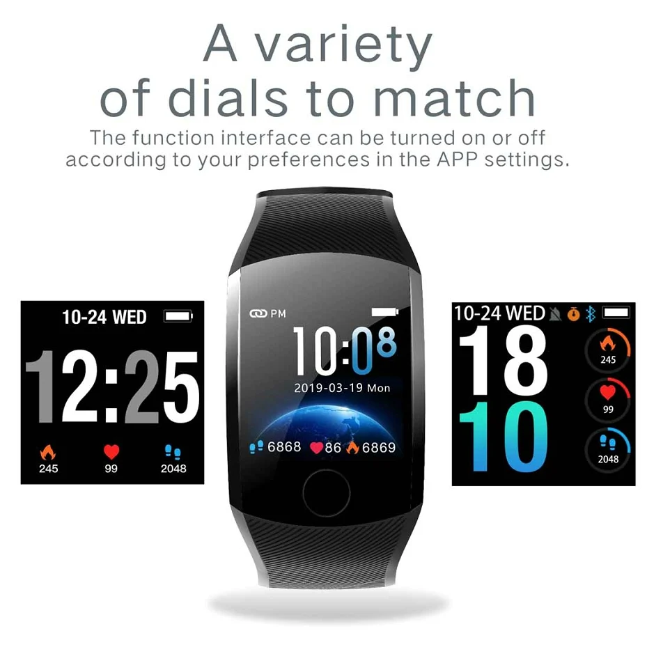 Focusmart 2019 Q11-tt Smart Watch Multilingual Word Library Real-time Heart Rate Measurement Intelligent Reminder Smart Watch