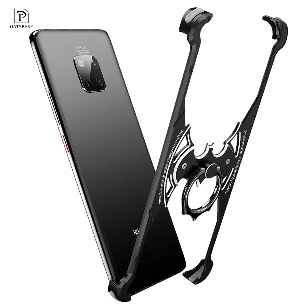 

OATSBASF Bat Shape Metal Case For Huawei Mate 20 pro Case Personality Airbag Bumper Metal Case For Huawei Mate 20 pro 6.39 inch