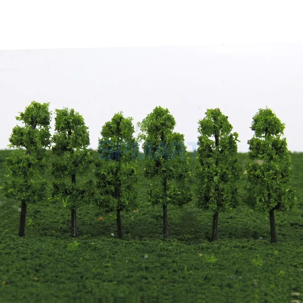 40x Green Tree Model Layout 7.7cm 8cm for 1/150 RR Diorama Architecture Landscape