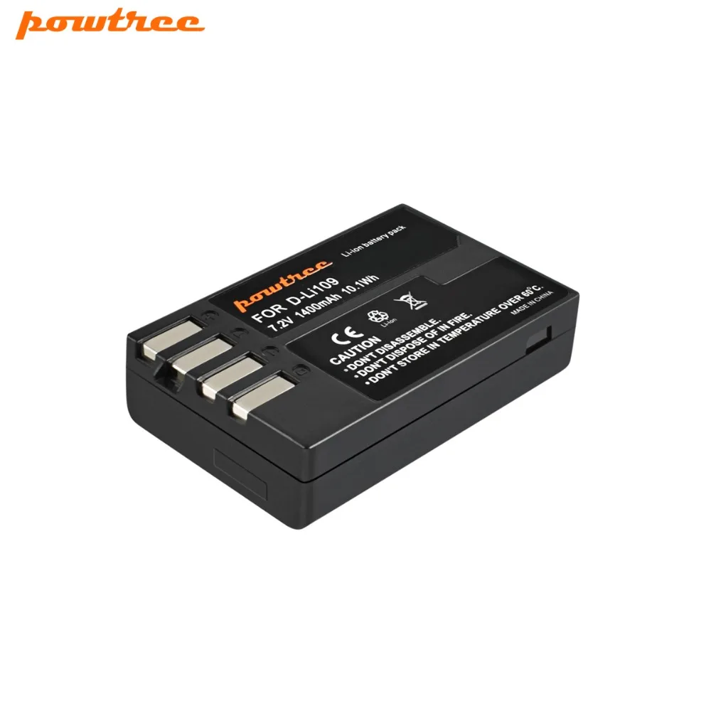 

Powtree For Pentax 7.2V 1400mAh DLi109 D-Li109 DLi 109 Rechargeable Camera Battery Replacement K2 K30 K50 K-30 K-50 K500 K-500