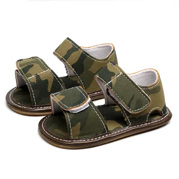 

Baby Boy Shoes Summer Camouflage Baby Shoes PU Soft Bottom Newborn First Walkers