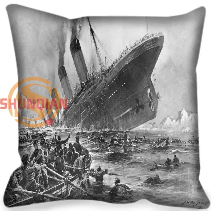 Горячая изготовленная на заказ Подушка Titanic, чехол на молнии,, 35x35 см, 40x40 см, 45x45 см, 60x60 см, две стороны, Наволочка на заказ, ваше изображение - Цвет: Pillowcase