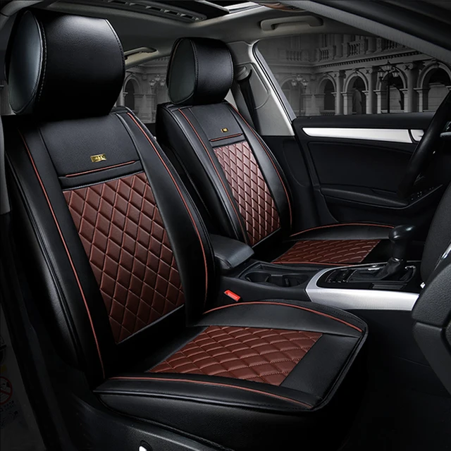 Front Rear Luxury Leather Car Seat Covers For Toyota Corolla Front Rear Luxury Leather Car Seat Covers For Toyota Corolla Camry Rav4 Auris Prius Yalis Avensis Suv Auto Accessories