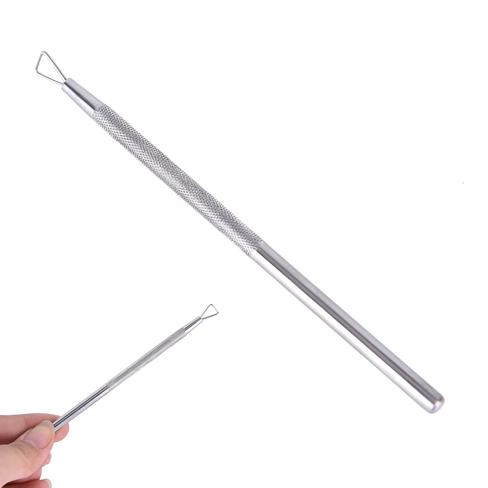 Limited Offer of  1PCS Stainless Steel Triangle Head Nail Gel Polish Remover Stick Rod Cuticle Pusher Lacquer Cleaner