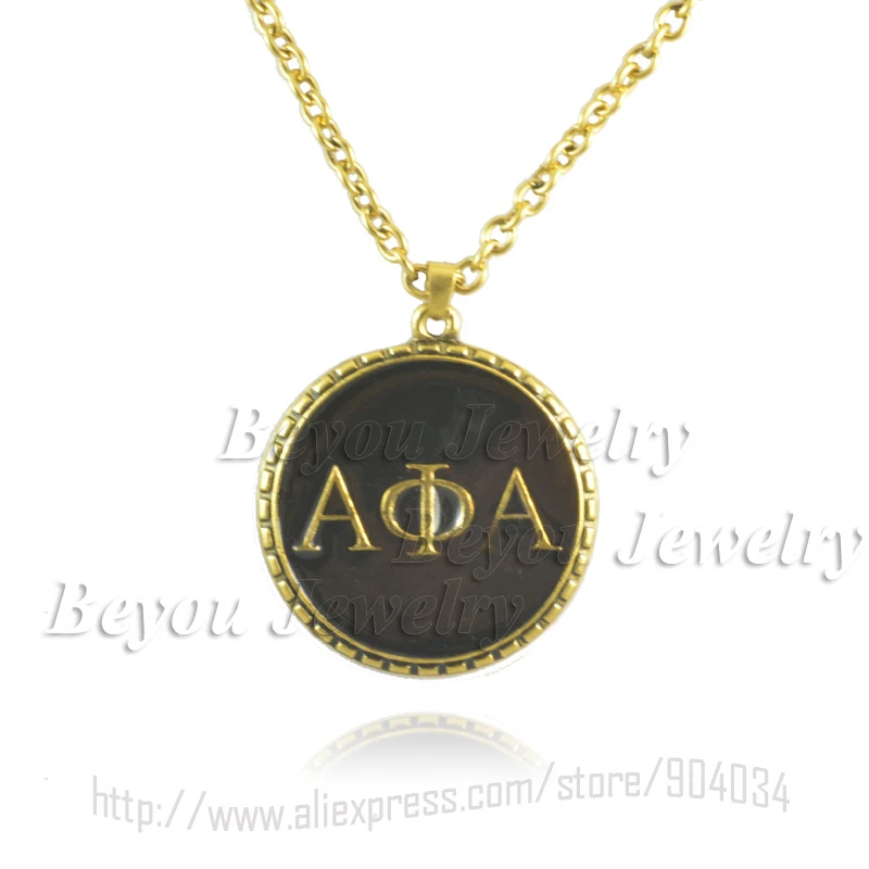 Greek Fraternity alpha phi alpha symbols Jewelry necklace