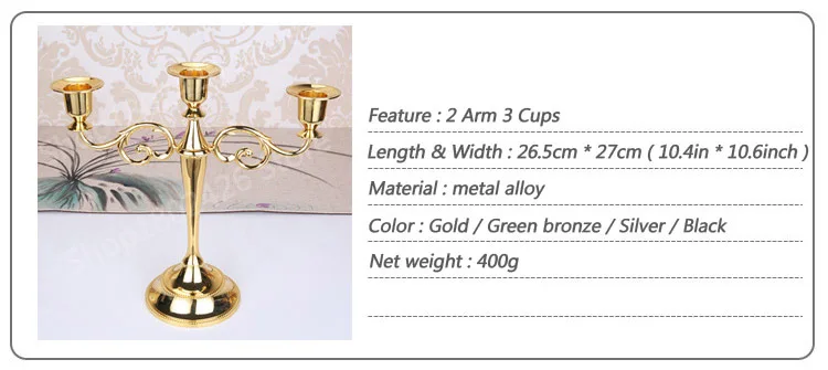 Multi Arms Metal Alloy Candle Holder (1)