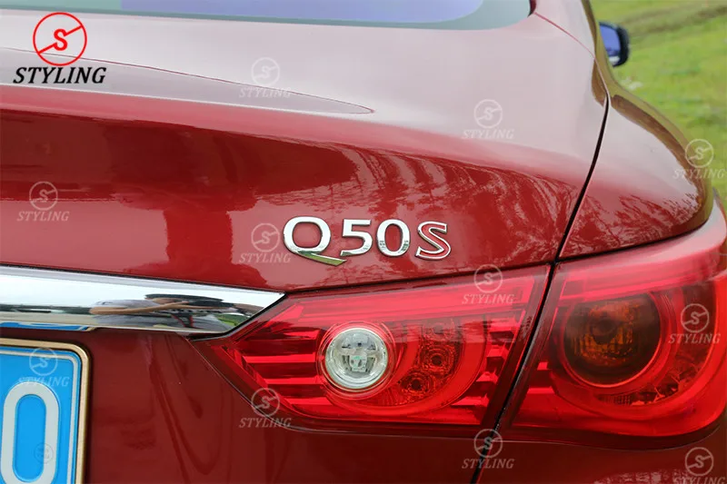 Наклейка с логотипом автомобиля для Infiniti Q50 Q50S IPL 3,7 S, накладка на бампер Q50, внешняя отделка для украшения