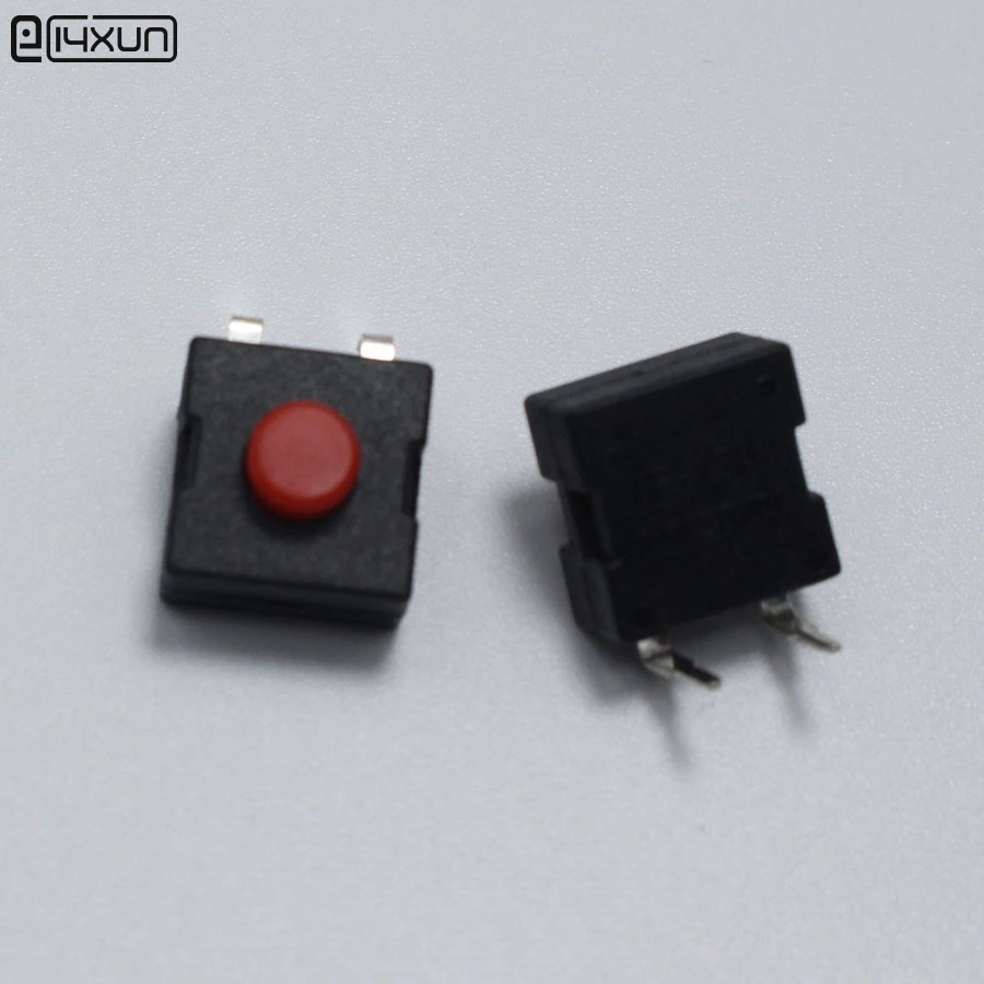 10pcs 1a 30v Red On Off Red Mini Push Button Switch Curved 2pin Dc ...