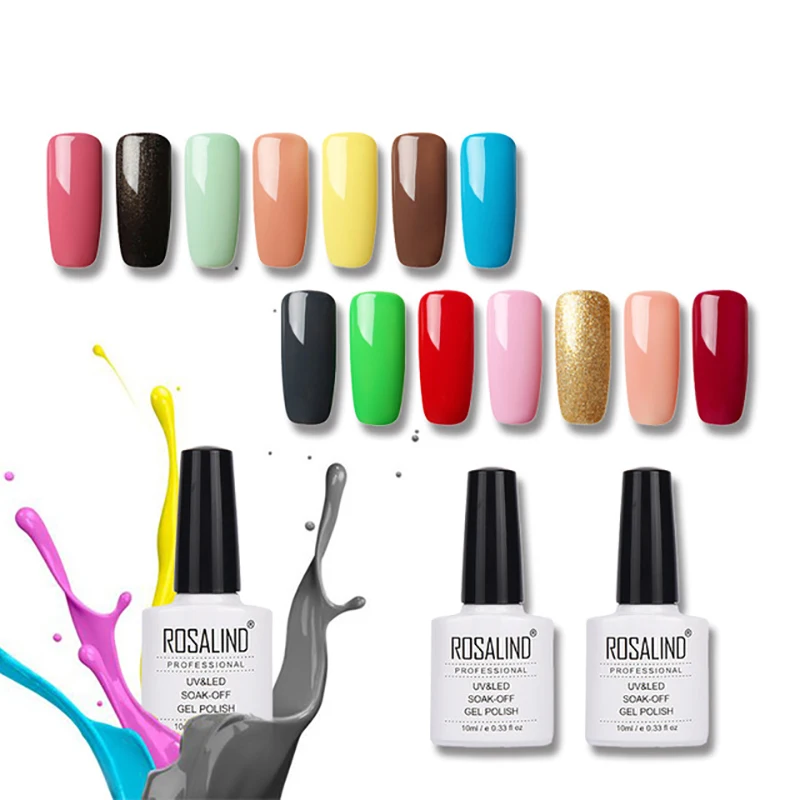 ROSALIND Gel Varnish 10ML 01 58 Pure Colors UV Gel Nail Polish Vernis