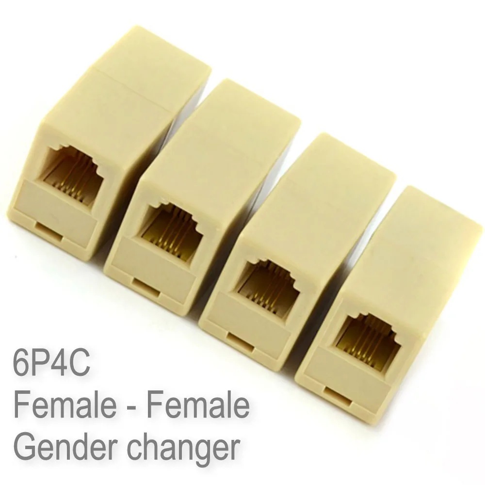 Позолоченная телефонная связь rj11 rj12 rj9 rj45 6p4c 6p6c 8p8c Женский переходник|gender changer|rj45 to