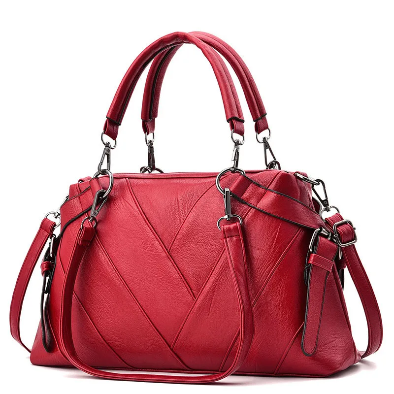Женская Повседневная Сумка-тоут, женская сумка, большая сумка на плечо для женщин, женская винтажная сумка через плечо из искусственной кожи
