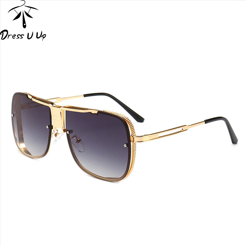 

DRESSUUP Square Men Sunglasses Oversized Frame Women Sun Glasses For Male Eyewear UV400 Zonnebril Dames