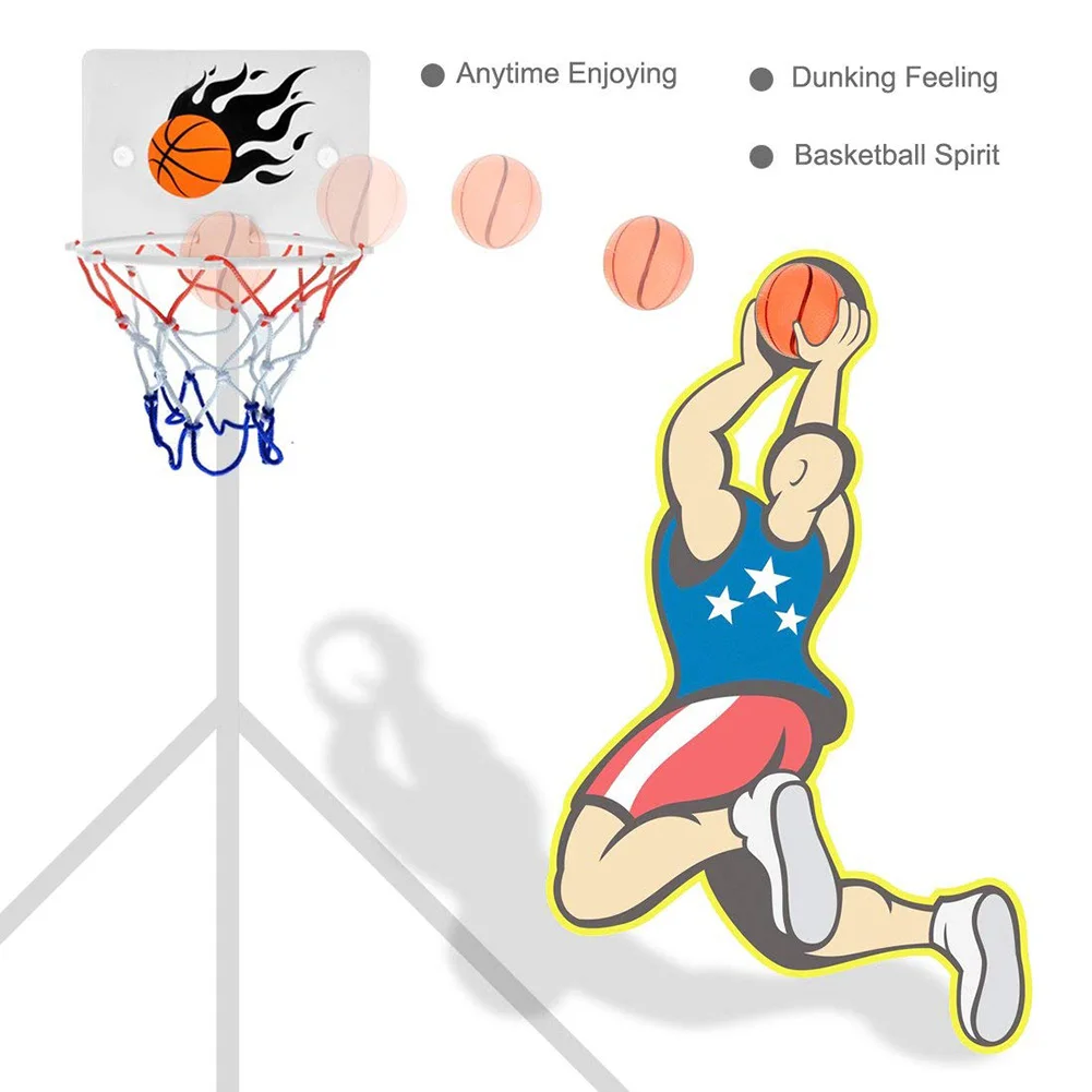 

Children Kids Mini Basketball Hoop Toys Suck Wall-Mounted Stand with Pump Sport Toy Set ED-shipping