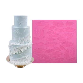 

Feather Partten Cake Lace Mats Fondant Silicone Mold Fondant Cake Decorating Tools Cake Molds Kitchen Accessories