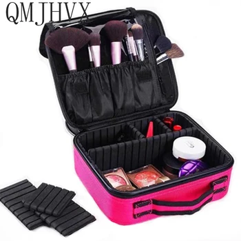 

Brand Women High Quality Waterproof jewelry box Professional Makeup case for cosmetics make up organizer box storage container