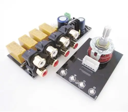 RCA Audio Input Signal Selector Relay Board//Signal Switching Amplifier Board