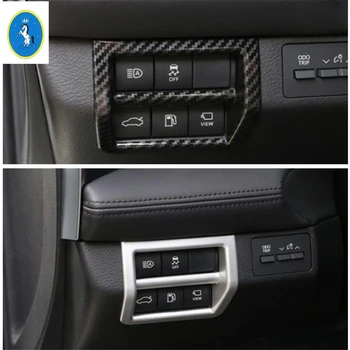 

Yimaautotrims Auto Accessory Head Lights Lamp Switch Button Cover Trim Fit For Toyota Avalon 2019 2020 Matte / Carbon Fiber ABS