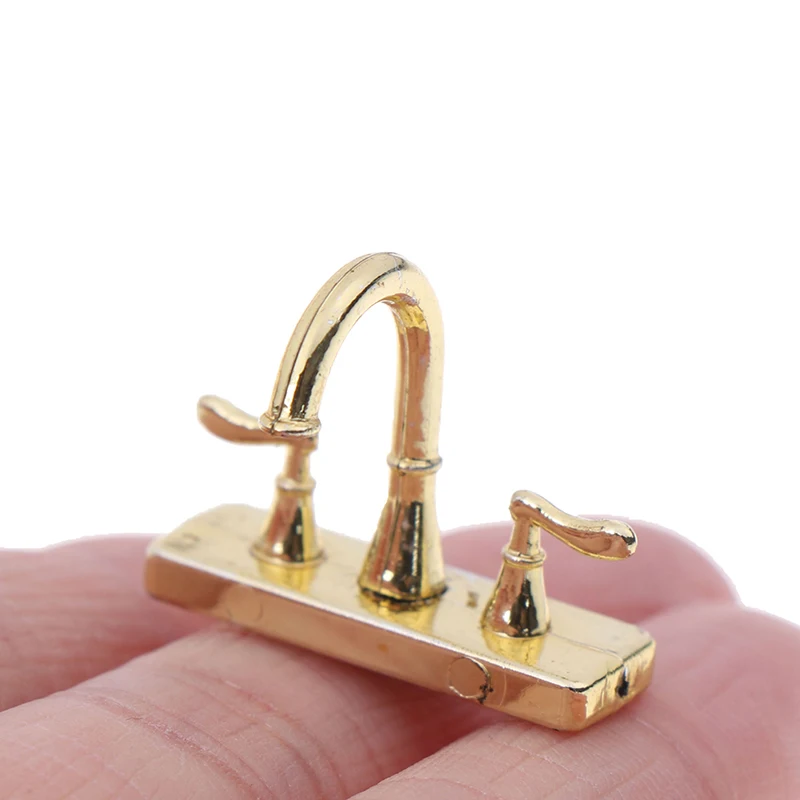 1/12 Dollhouse Miniature Accessories Alloy Bathtub Faucet Simulation Water Tap Model Furniture Toys Decoration | Игрушки и хобби