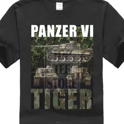 Мужские футболки Мода 2017 танк тигр танковая Vi Второй мировой войны Мужская футболка