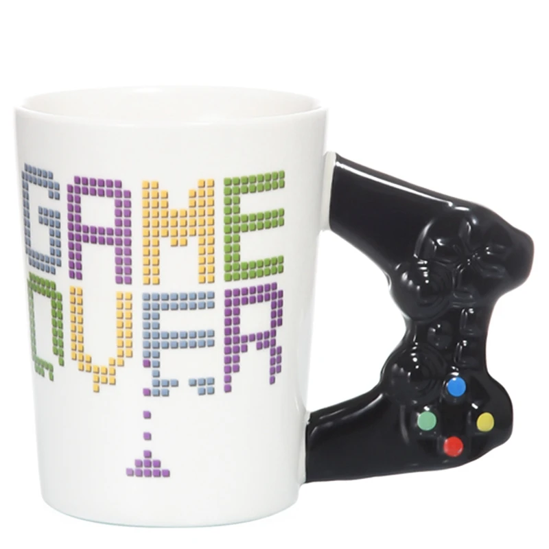 Game End Coffee Cup 3D Controller Processing Mug Porcelain Milk Tea Boy Birthday Gift |