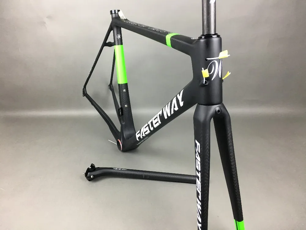 Cheap classic design FASTERWAY PRO full black with no logo carbon road bike frameset:carbon Frame+Seatpost+Fork+Clamp+Headset,free ems 35