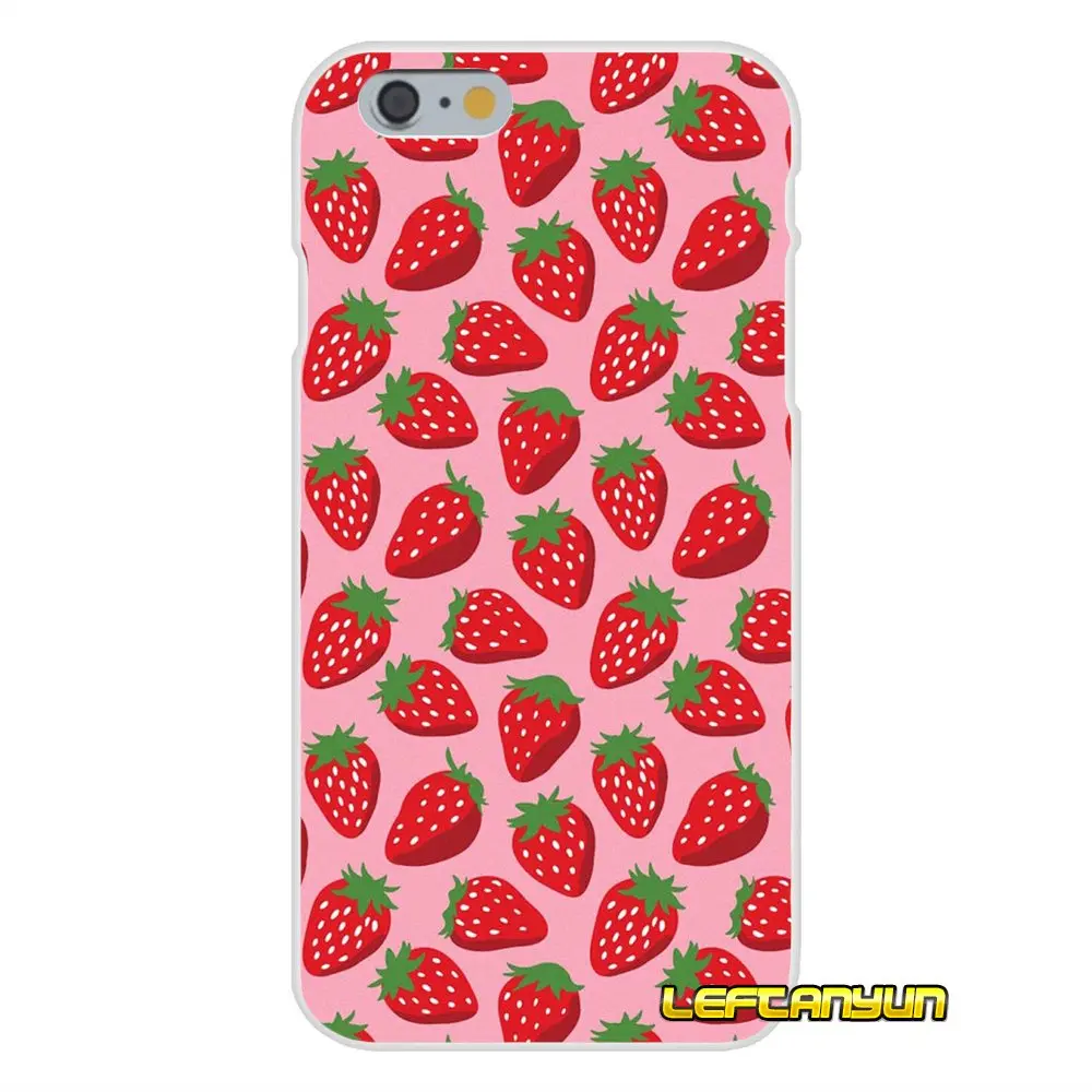 Аксессуары для телефона Чехлы iPhone X 4 4S 5 5S 5C SE 6 S 7 8 плюс клубника фрукты шаблон