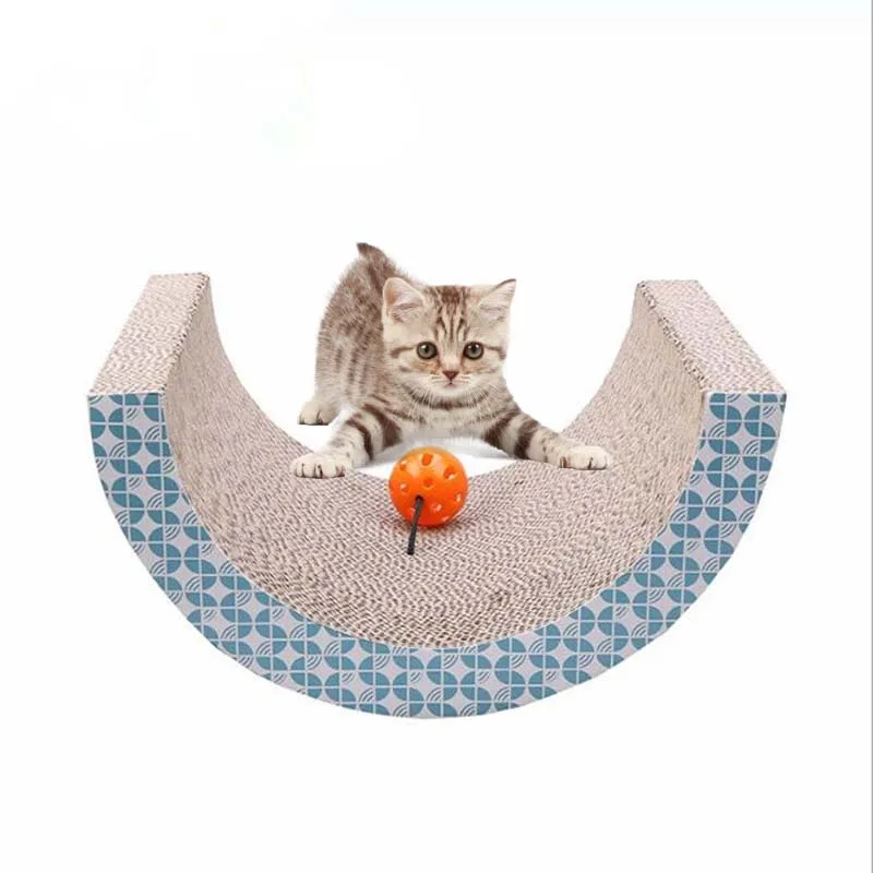 

13 Shape Cats Scratcher Lounge Handmade Kitten Scratcher Scratching Post Interactive Corrugated Paper Toy For Pet Cat Training