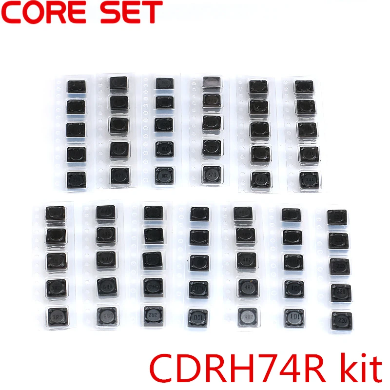 65 шт. 13 значений Φ SMD набор индукторов питания 2 мкГн 680 7*7*4 мм CDRH74R|inductor assorted kit|power
