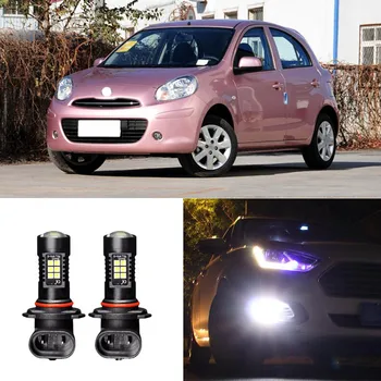 

2x Canbus H11 3030 21SMD LED DRL Daytime Running Fog Lights Bulbs Fit For Nissan March
