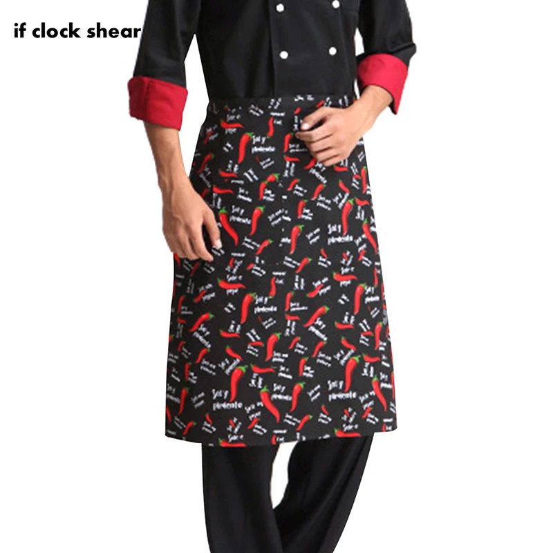 

new Wholesale prices Kitchen Aprons Half-length Long Waist Apron Catering Chefs Waiters Uniform Chef accessories sushi costume