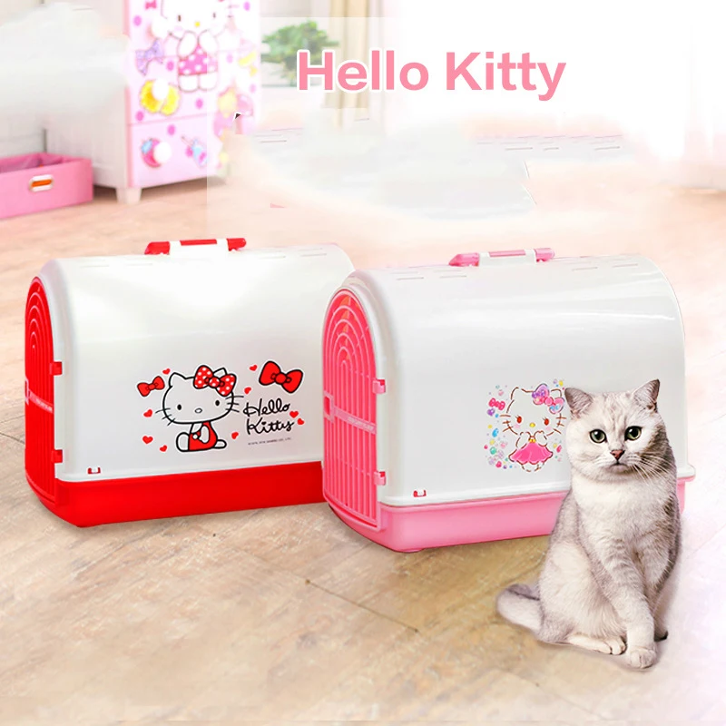 

Hello Kitty Carriers for Pet Dog Cat Portable Small Large Pet Carrier Hedgehog Cage Puppy Safe Box Suitcase Dog Car Carrier Bags