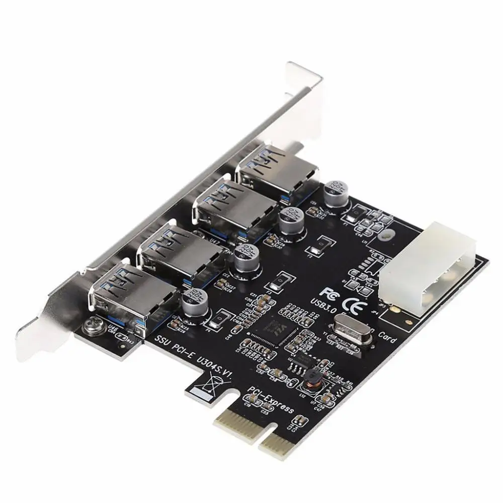 4 порта Профессиональный PCI E к USB 2 0 3 концентратор Express адаптер расширения 5 Гбит/с