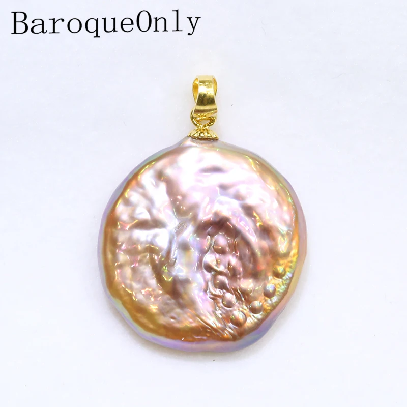 Baroqueonly Natural Pearl Slide Pendant Different Shape Freshwater ...