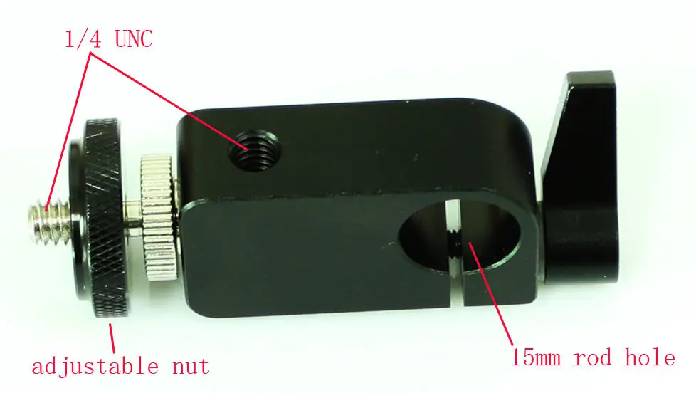 DSLR 15 мм стержень 1/4 "стержень винтовой зажим держатель для светодиодный DSLR Камера 5D2 5D3 7D