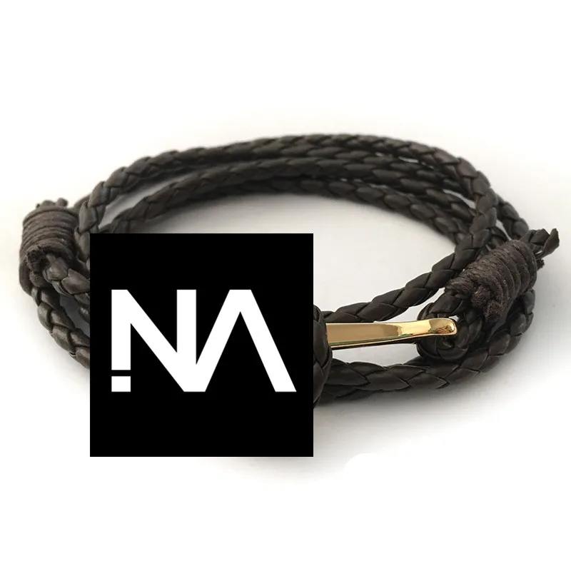 

New Style Alloy Stainless Steel Bracelet For Men Genuine Cow Leather Bracelet Jewelry Bangles