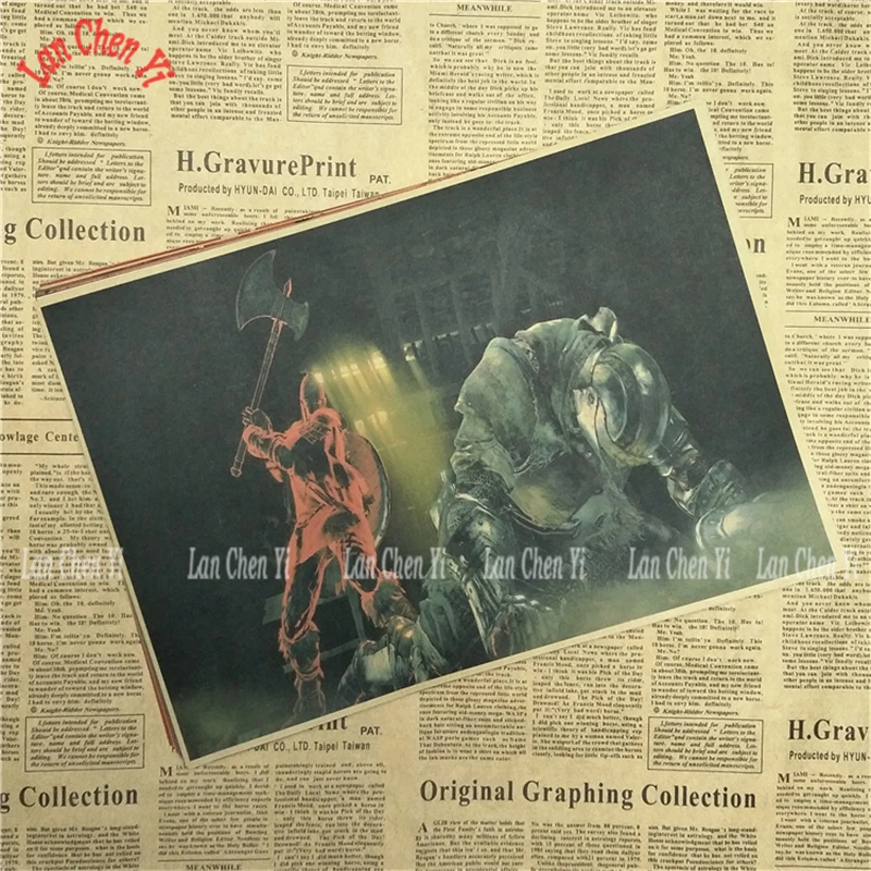 Dark Souls Классическая игра крафт-бумага Плакат Бар Кафе гостиная столовая настенные декоративные картины