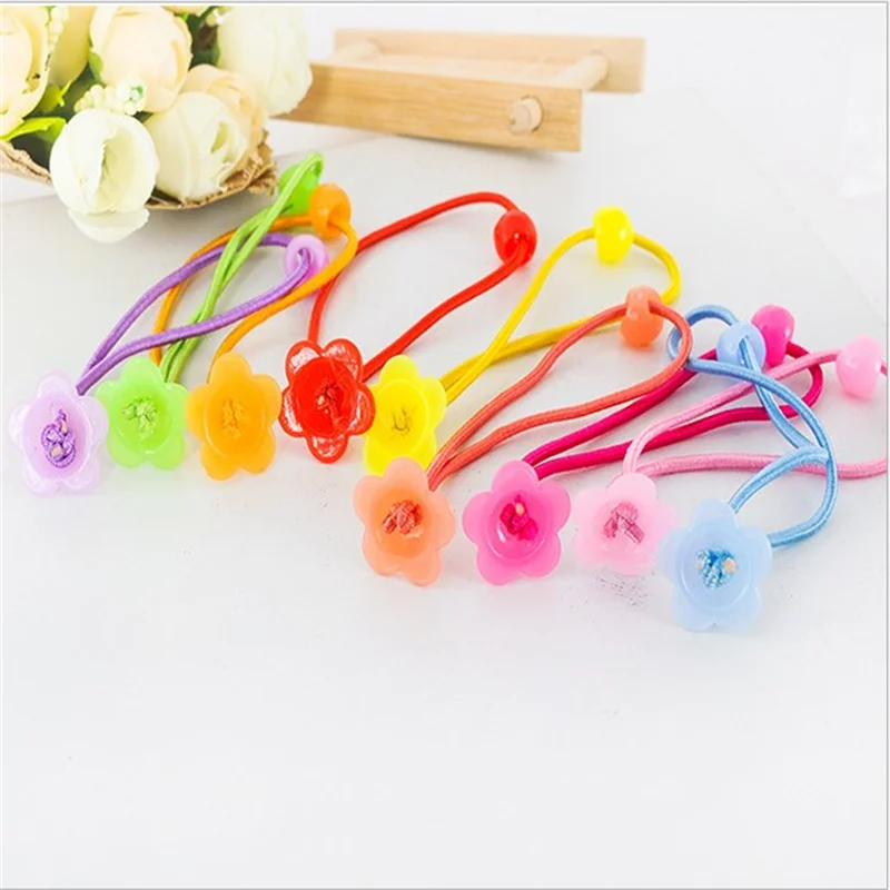 

20Pcs/Lot Korean Fashion Elastic Hair Bands Candy Color Scrunchy Cute Headdress Flower Headband Hair Hoop Girls Hair Accessories