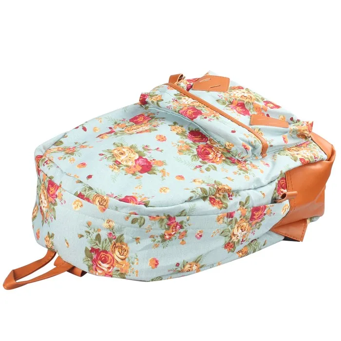 

Women Girl Canvas Rucksack Flower Backpack School Book Shoulder Bag BU Torba na trend 2019