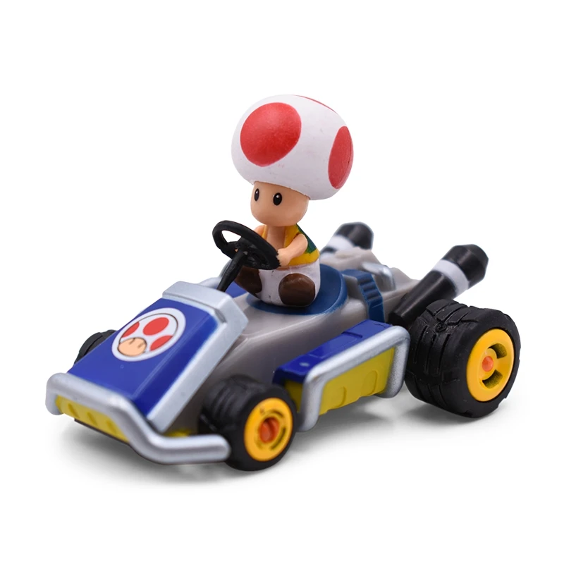 8 стилей Mario Bros Luigi Yoshi Koopa Peach Mario Kart оттягивающая машина ПВХ фигурка игрушки модельные куклы игрушка для детей подарок