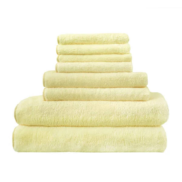 Modern Style Sky Blue Solid Color Quick Drying Towel 8 Pcs Hand Towel