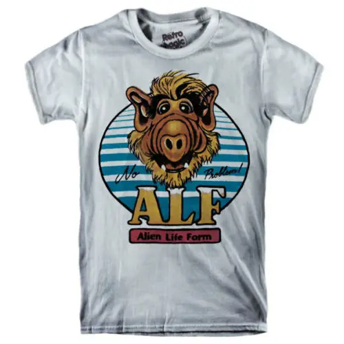 

ALF T-shirt TV series - cartoon Alien Lite Form 1986-1990 80's vintage2019 fashionable Brand 166%cotton Printed Round Neck T-shi
