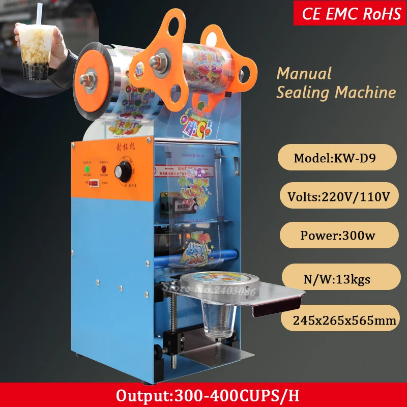 

Manual Plastic cup sealing machine with counter