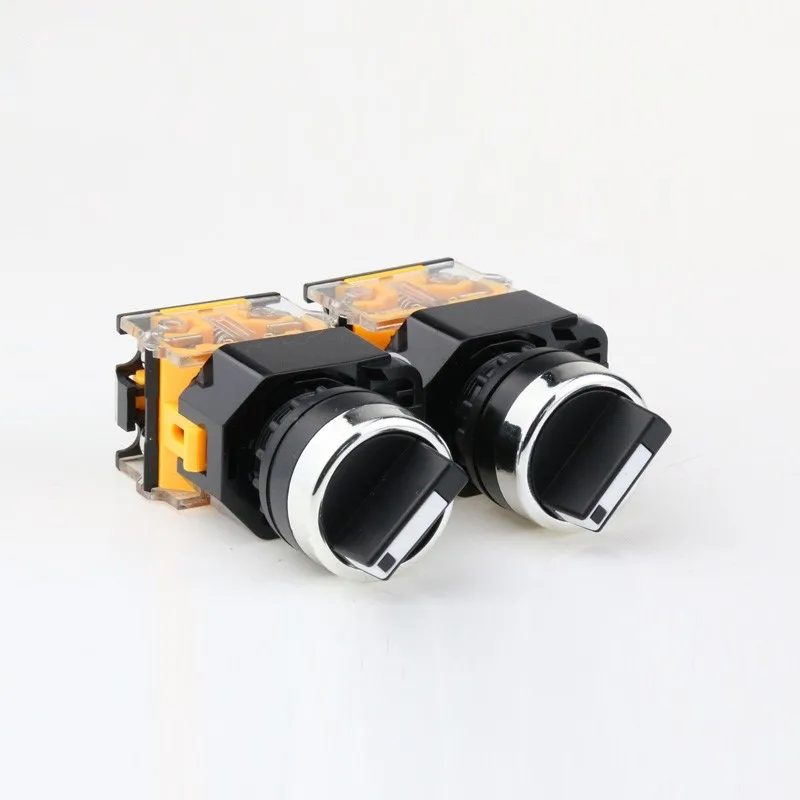 

2pcs/lot 3 Positions Selector Knob Switch Select Button Third Gear Button Rotary Button Switch Hole Opening 22mm
