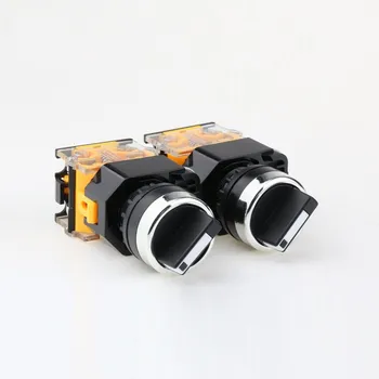 

2pcs/lot 3 Positions Selector Knob Switch Select Button Third Gear Button Rotary Button Switch Hole Opening 22mm