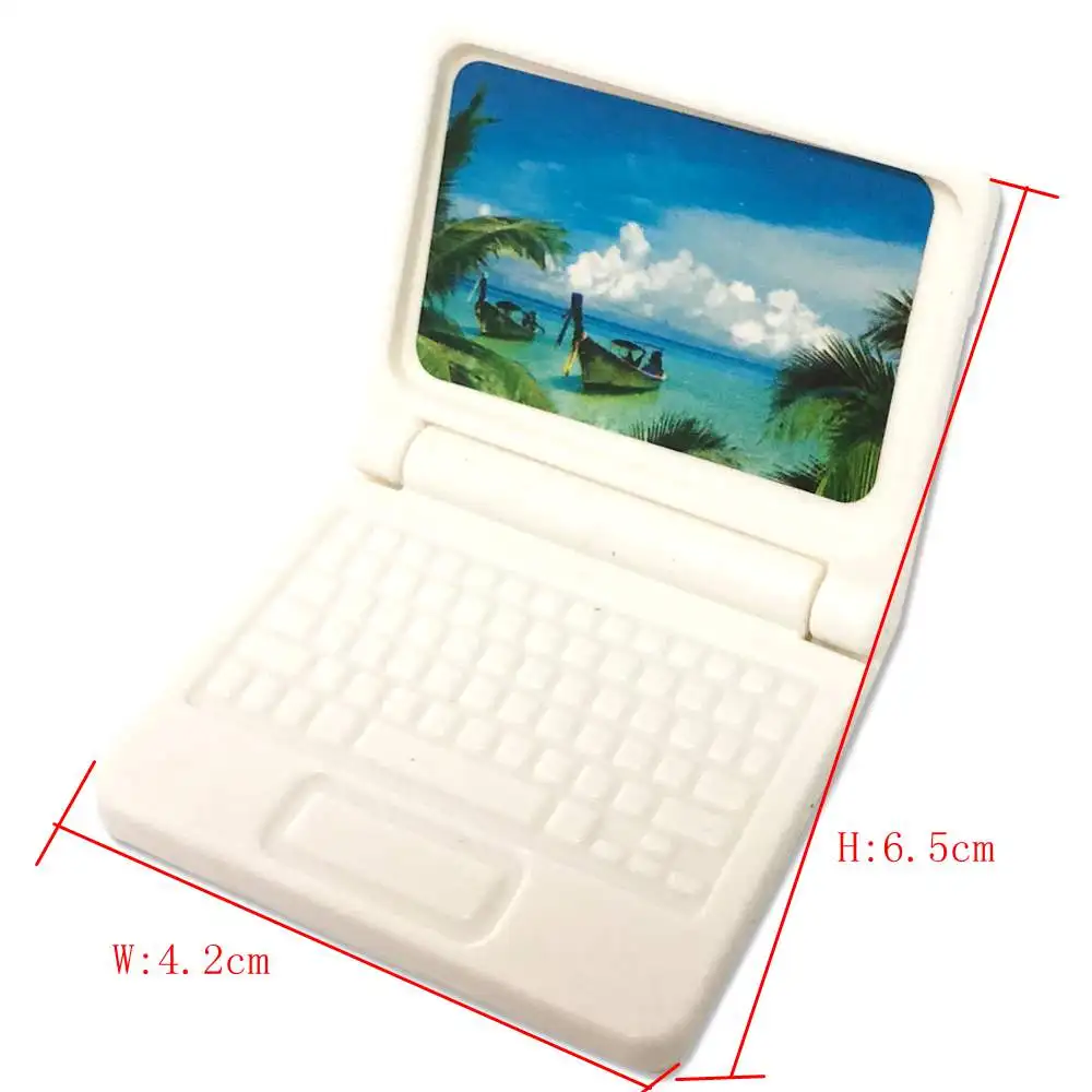 

NK One Set Doll Accessories Fashion Mini White Imitation Laptop Computer For Barbie Doll Kelly Doll Office Toys 010A 5X DZ